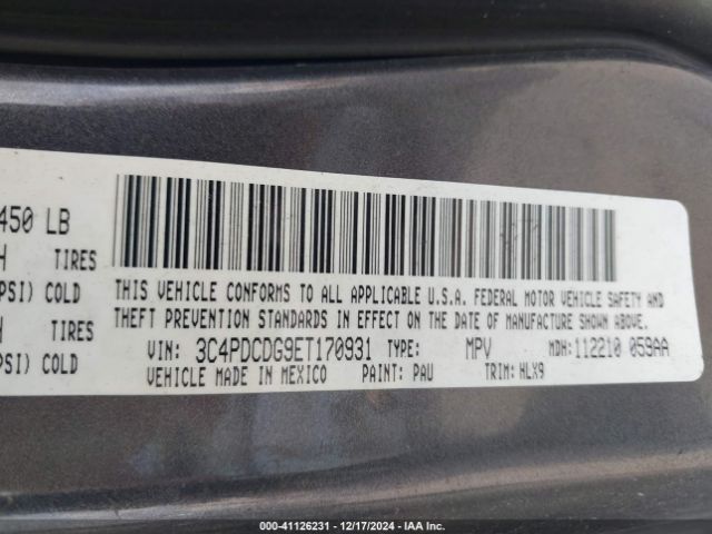 3C4PDCDG9ET170931 Dodge Journey Limited