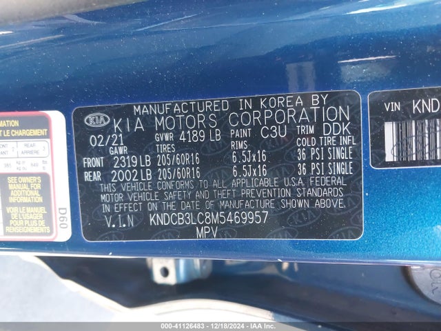 KIA Niro Lxs 2021 KNDCB3LC8M5469957 Image 9