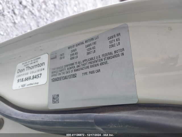 2010 CADILLAC DTS 1G6KD5EY3AU137052 Photo 8