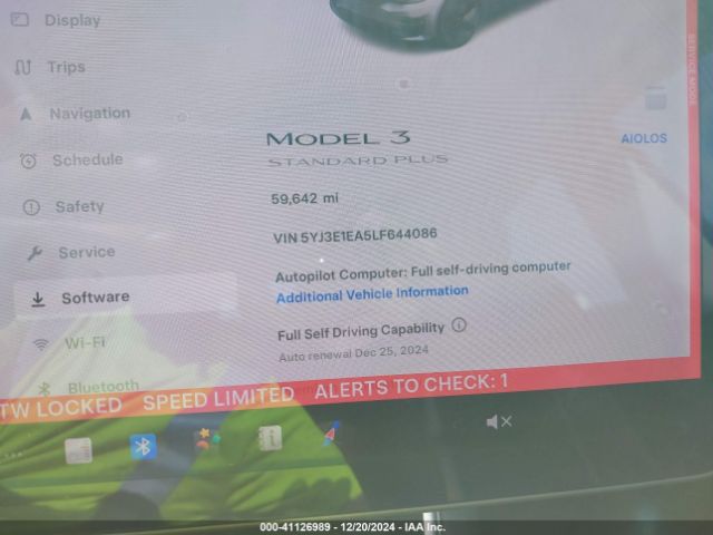 5YJ3E1EA5LF644086 Tesla Model 3 Standard Range Plus Rear-wheel Drive/standard Range Rear-wheel Drive