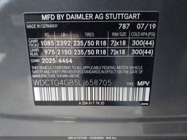 2020 MERCEDES-BENZ GLA 250 WDCTG4GB5LJ658705 Photo 8