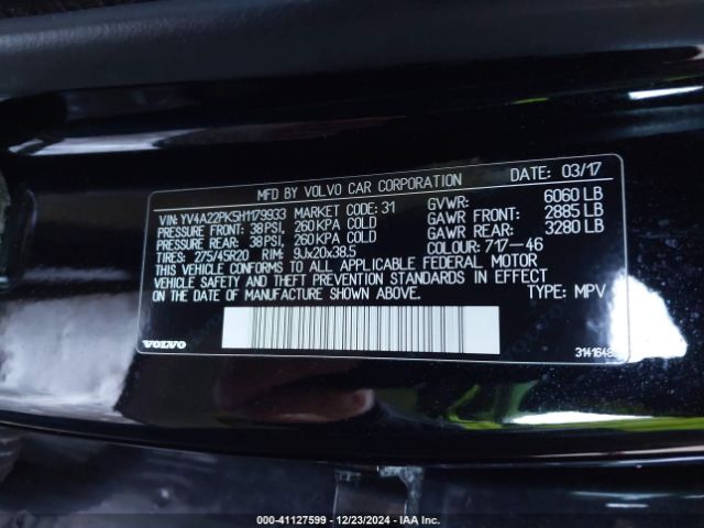 YV4A22PK5H1179933 Volvo Xc90 T6 Momentum