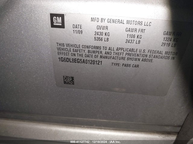 2010 CADILLAC CTS 1G6DL8EG5A0120121 Photo 8