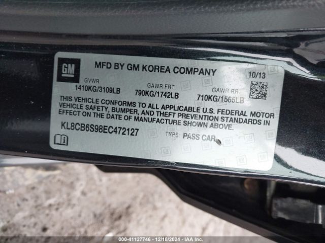 KL8CB6S98EC472127 Chevrolet Spark Ls Auto
