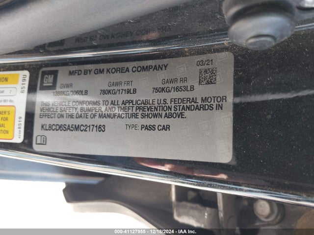 Chevrolet Spark Fwd 1lt Automatic 2021 KL8CD6SA5MC217163 Image 9