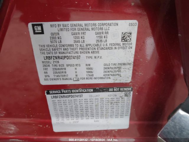 LRBFZNR40PD074197 Buick Envision Essence Fwd