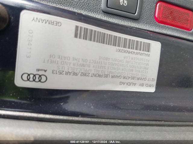Audi A4 2.0t Premium 2017 WAUANAF40HN062001 Image 9