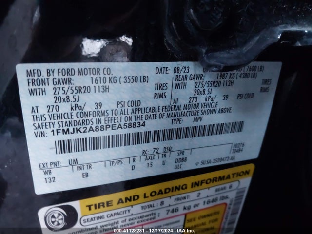 Ford Expedition Limited Max 2023 1FMJK2A88PEA58834 Image 9