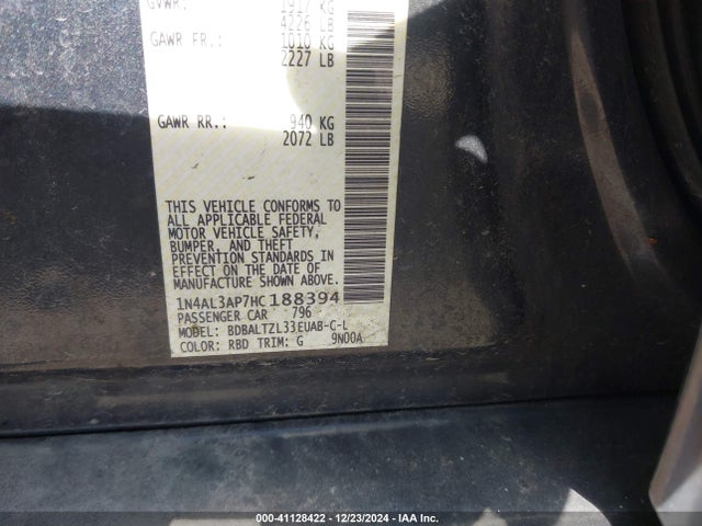 1N4AL3AP7HC188394 Nissan Altima 2.5 Sl