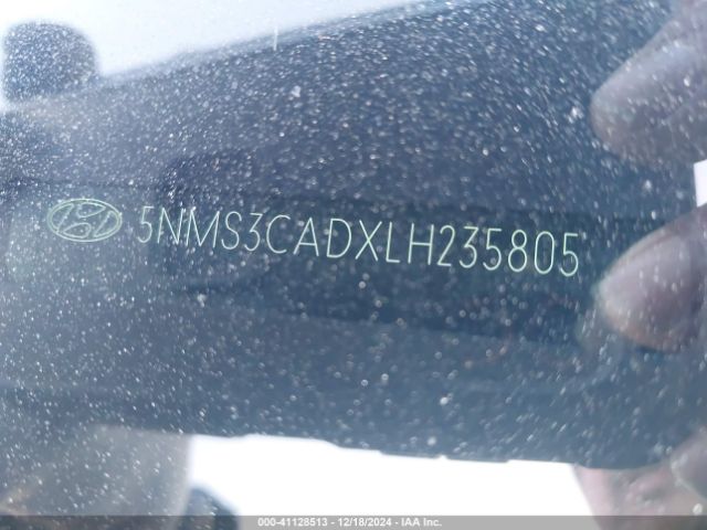 5NMS3CADXLH235805 Hyundai Santa Fe Sel