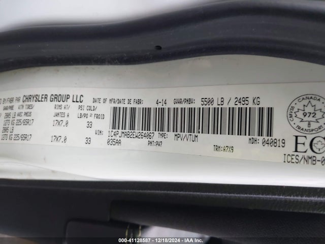 1C4PJMAB2EW264067 Jeep Cherokee Sport