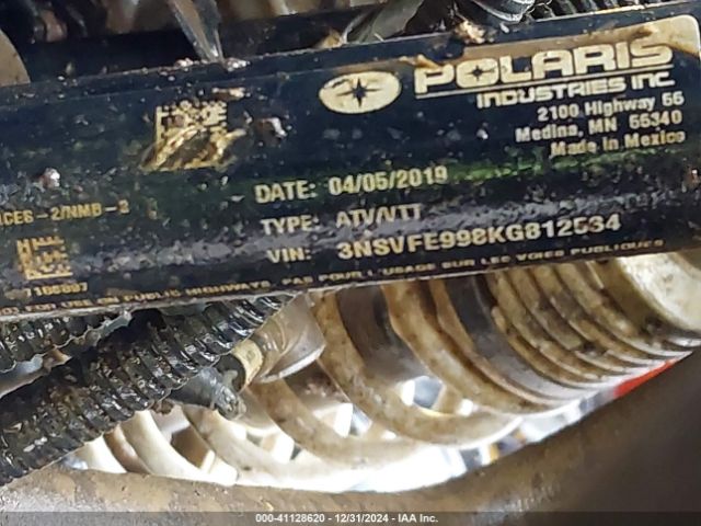 2019 POLARIS RZR 3NSVFE998KG812534 Photo 9
