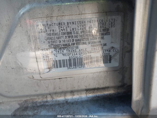 Nissan SENTRA S 2014 3N1AB7AP5EY237196 Image 9