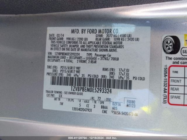 1ZVBP8EM0E5293324 Ford Mustang V6