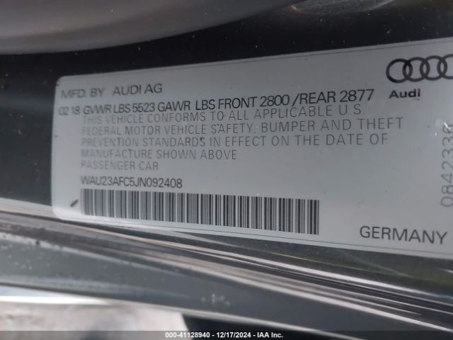 WAU23AFC5JN092408 Audi A7 3.0t Premium Plus