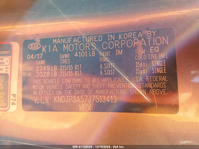 KIA SOUL + 2018 KNDJP3A57J7513413 Image 9