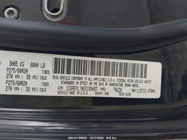 1C6RR7LT0ES193457 RAM 1500 Big Horn