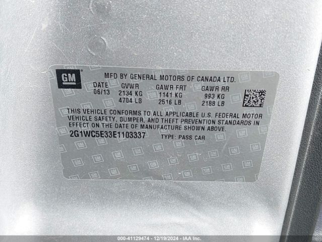 2G1WC5E33E1103337 Chevrolet Impala Limited Ltz