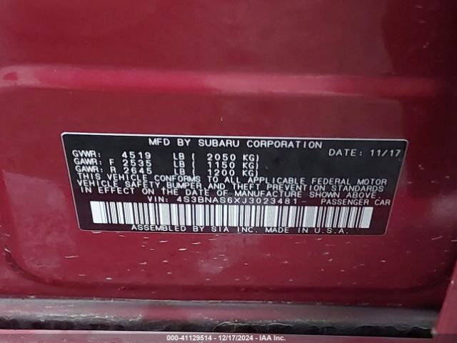 4S3BNAS6XJ3023481 Subaru Legacy 2.5i Sport