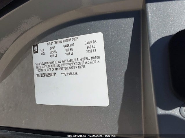 2006 CADILLAC XLR 1G6YV36A865600771 Photo 8