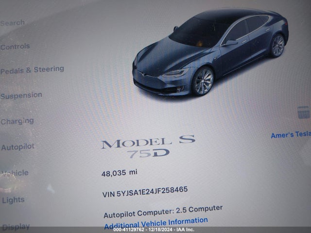 2018 TESLA MODEL S 5YJSA1E24JF258465 Photo 6