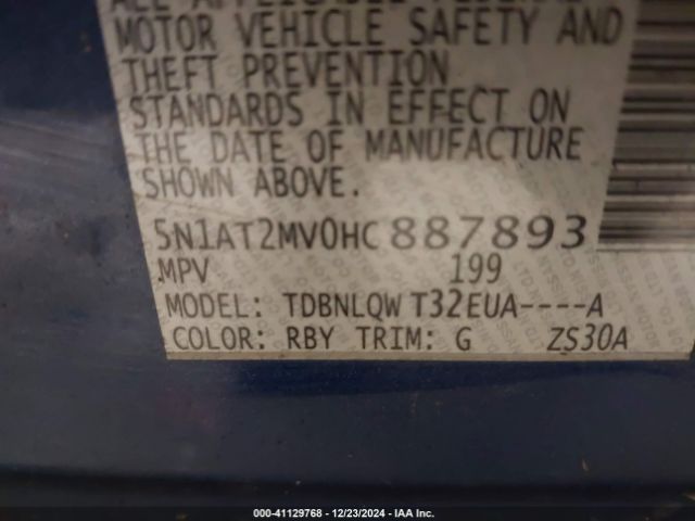 2017 NISSAN ROGUE 5N1AT2MV0HC887893 Photo 8