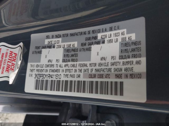 3MZBPBCM1RM411610 Mazda Mazda3 2.5 S Carbon Edition