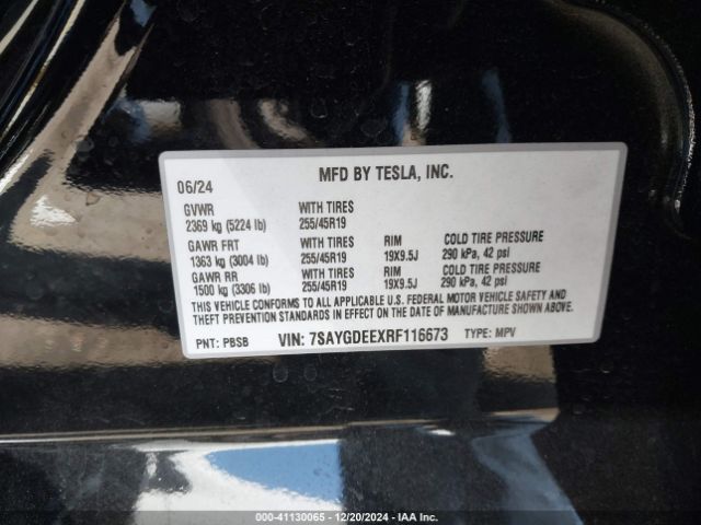 7SAYGDEEXRF116673 Tesla Model Y Long Range Dual Motor All-wheel Drive