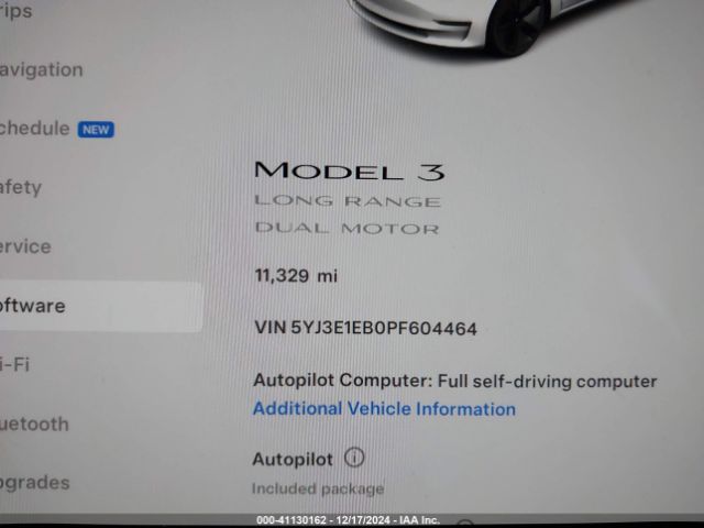 5YJ3E1EB0PF604464 Tesla Model 3 Long Range Dual Motor All-wheel Drive