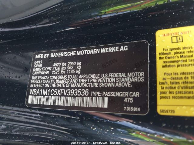WBA1M1C5XFV393536 BMW M235