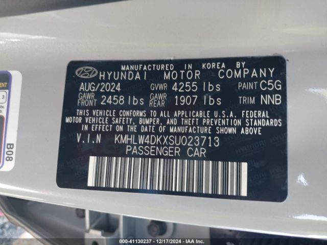KMHLW4DKXSU023713 Hyundai ELANTRA N