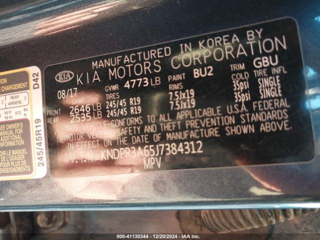 KNDPR3A65J7384312 KIA Sportage Sx Turbo