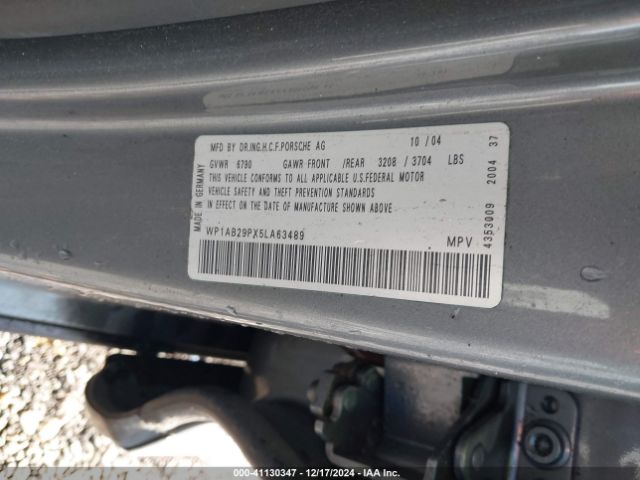 2005 PORSCHE CAYENNE WP1AB29PX5LA63489 Photo 8