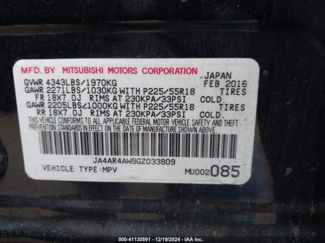 2016 MITSUBISHI OUTLANDER SPORT JA4AR4AW9GZ033809 Photo 8