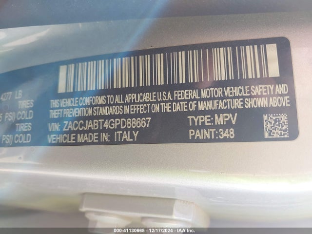 ZACCJABT4GPD88667 Jeep Renegade Latitude