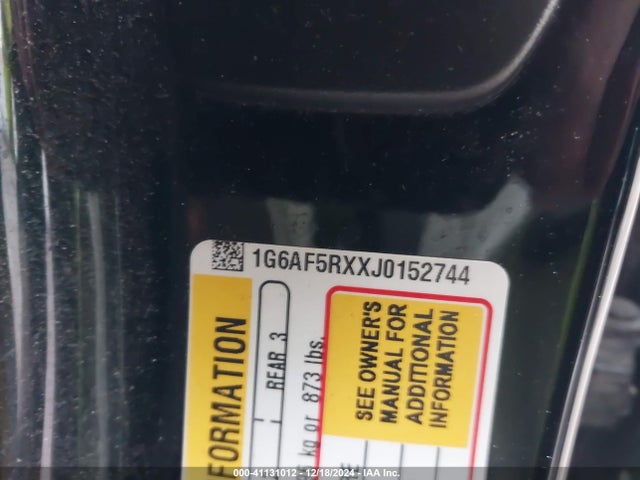 2018 CADILLAC ATS 1G6AF5RXXJ0152744 Photo 8