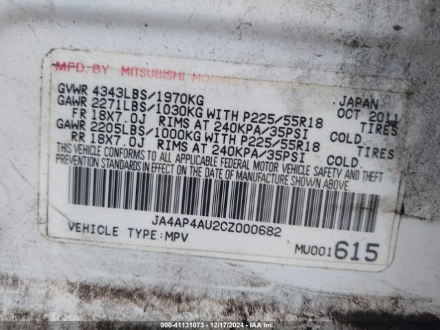 2012 MITSUBISHI OUTLANDER SPORT JA4AP4AU2CZ000682 Photo 8