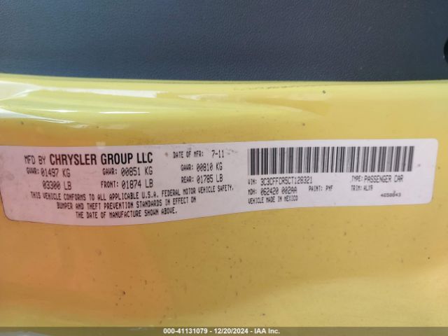 2012 FIAT 500 3C3CFFCR5CT128321 Photo 8