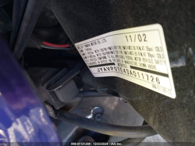 2003 YAMAHA XV1600 JYAVP07E43A011726 Photo 8