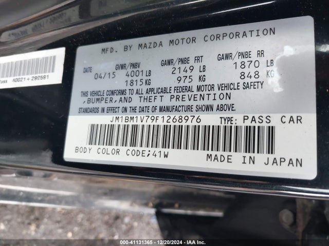 Mazda Mazda3 I Touring 2015 JM1BM1V79F1268976 Image 9