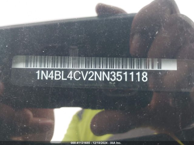 1N4BL4CV2NN351118 Nissan Altima Sr Fwd