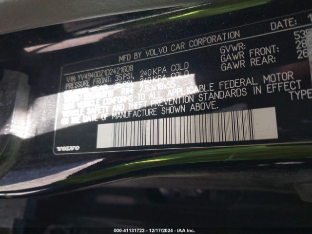 2013 VOLVO XC60 YV4940DZ1D2421608 Photo 8