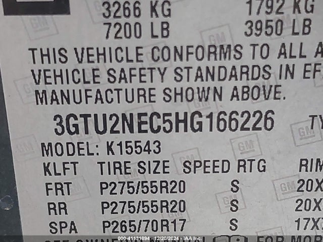GMC Sierra 1500 Slt 2017 3GTU2NEC5HG166226 Image 9
