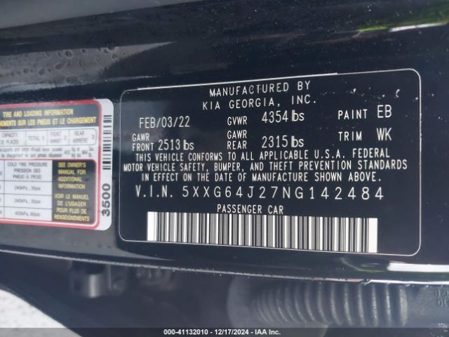 5XXG64J27NG142484 KIA K5 Gt-line