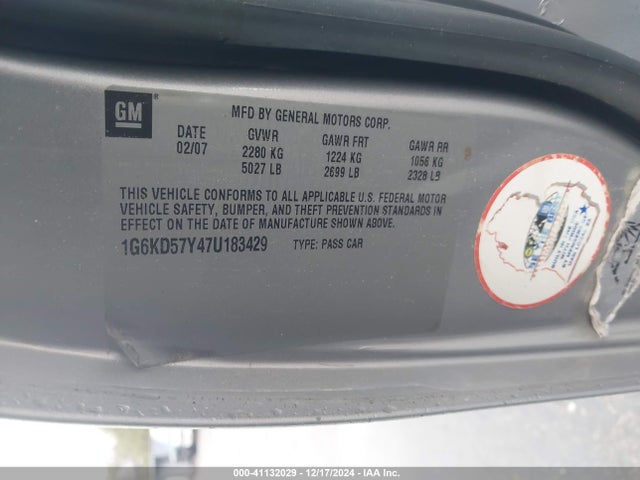2007 CADILLAC DTS 1G6KD57Y47U183429 Photo 8