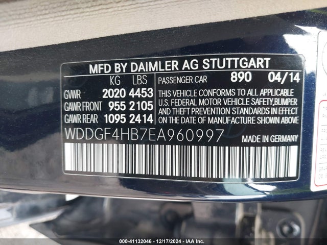 WDDGF4HB7EA960997 Mercedes-Benz C 250
