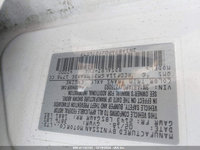 3N1AB7AP0JY276093 Nissan SENTRA S