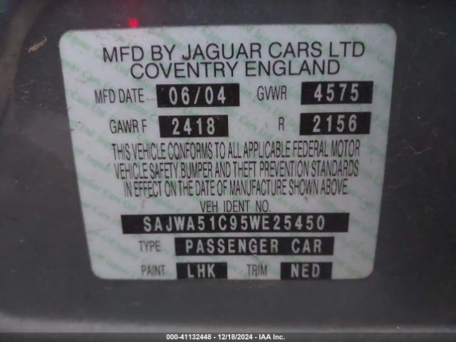 2005 JAGUAR X-TYPE SAJWA51C95WE25450 Photo 8