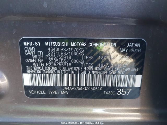 2016 MITSUBISHI OUTLANDER SPORT JA4AP3AW5GZ050610 Photo 8