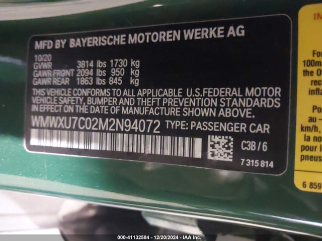 Mini Hardtop Oxford Edition 2021 WMWXU7C02M2N94072 Image 9
